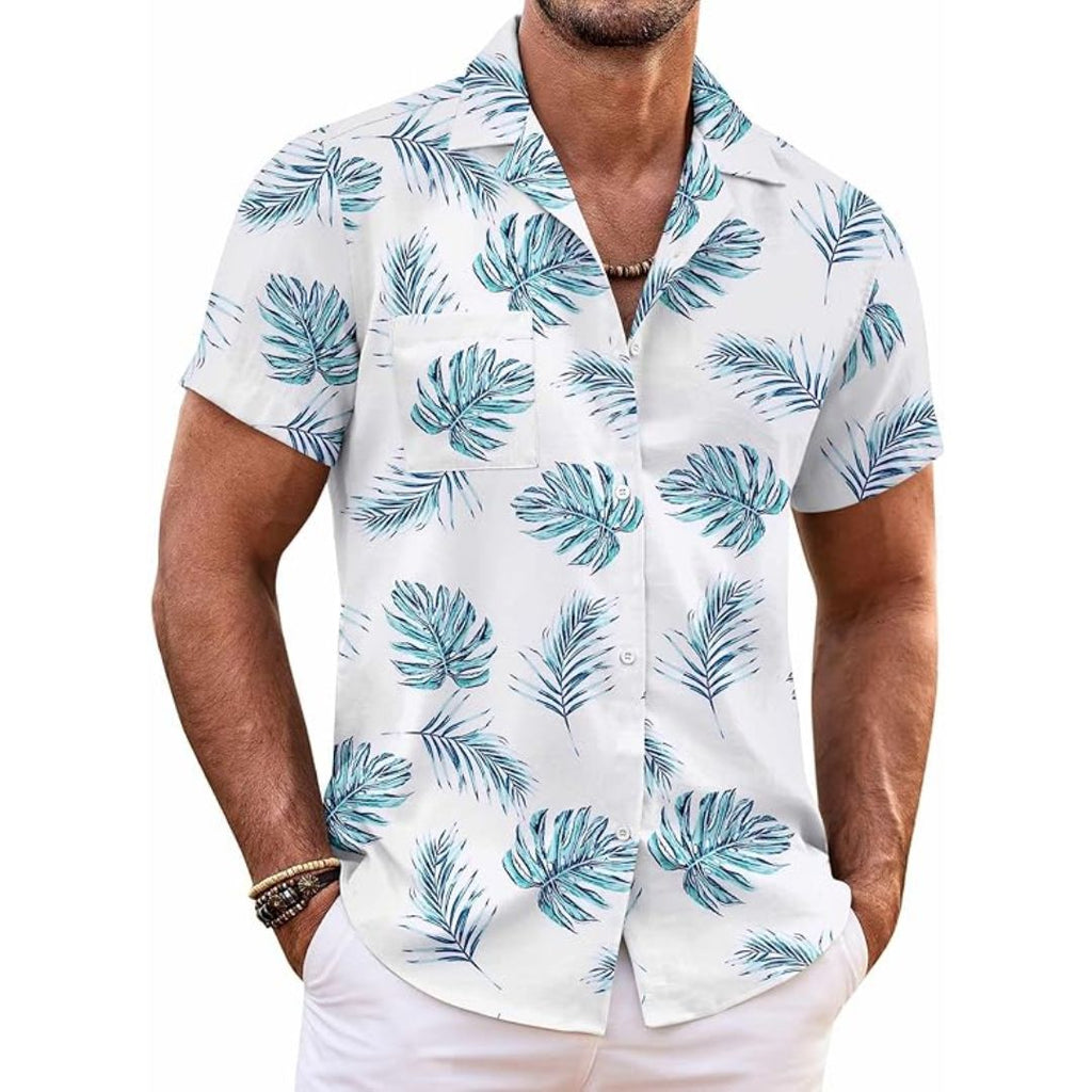 Jonas – Sommerliches Kurzarmhemd mit Palmenmuster